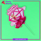 Happy Birthday Barbie Theme Acrylic Cake Topper for Birthday Celebration and Decoration