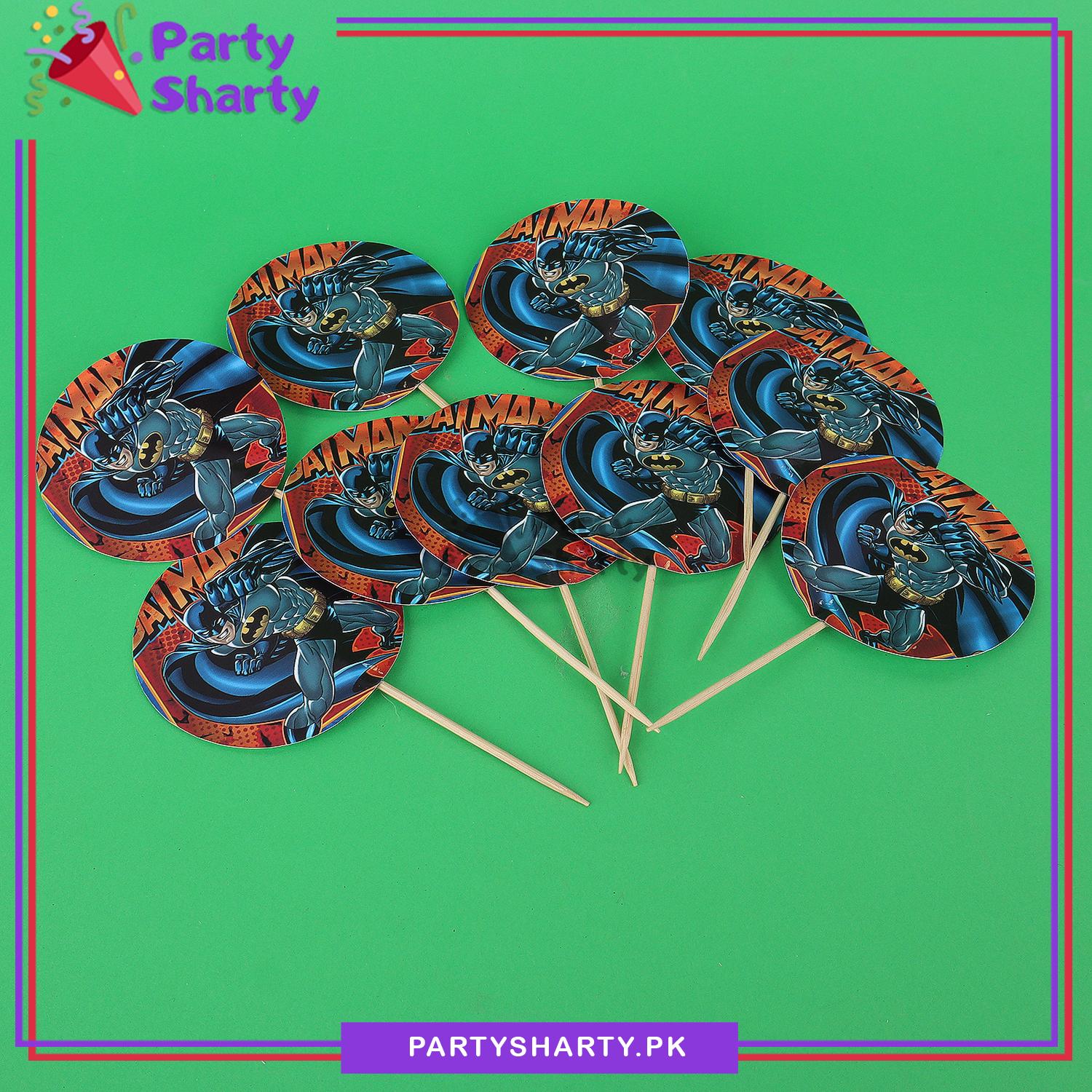 Batman Character Theme Cup Cake Topper for Batman Birthday Theme Party and Decoration