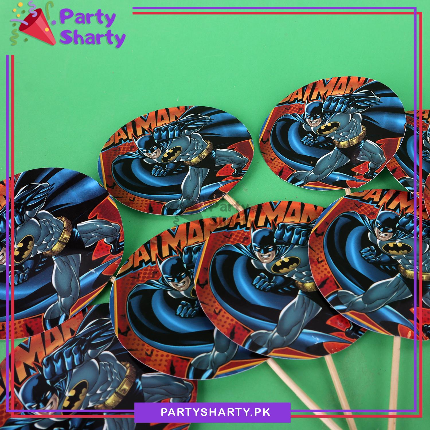 Batman Character Theme Cup Cake Topper for Batman Birthday Theme Party and Decoration