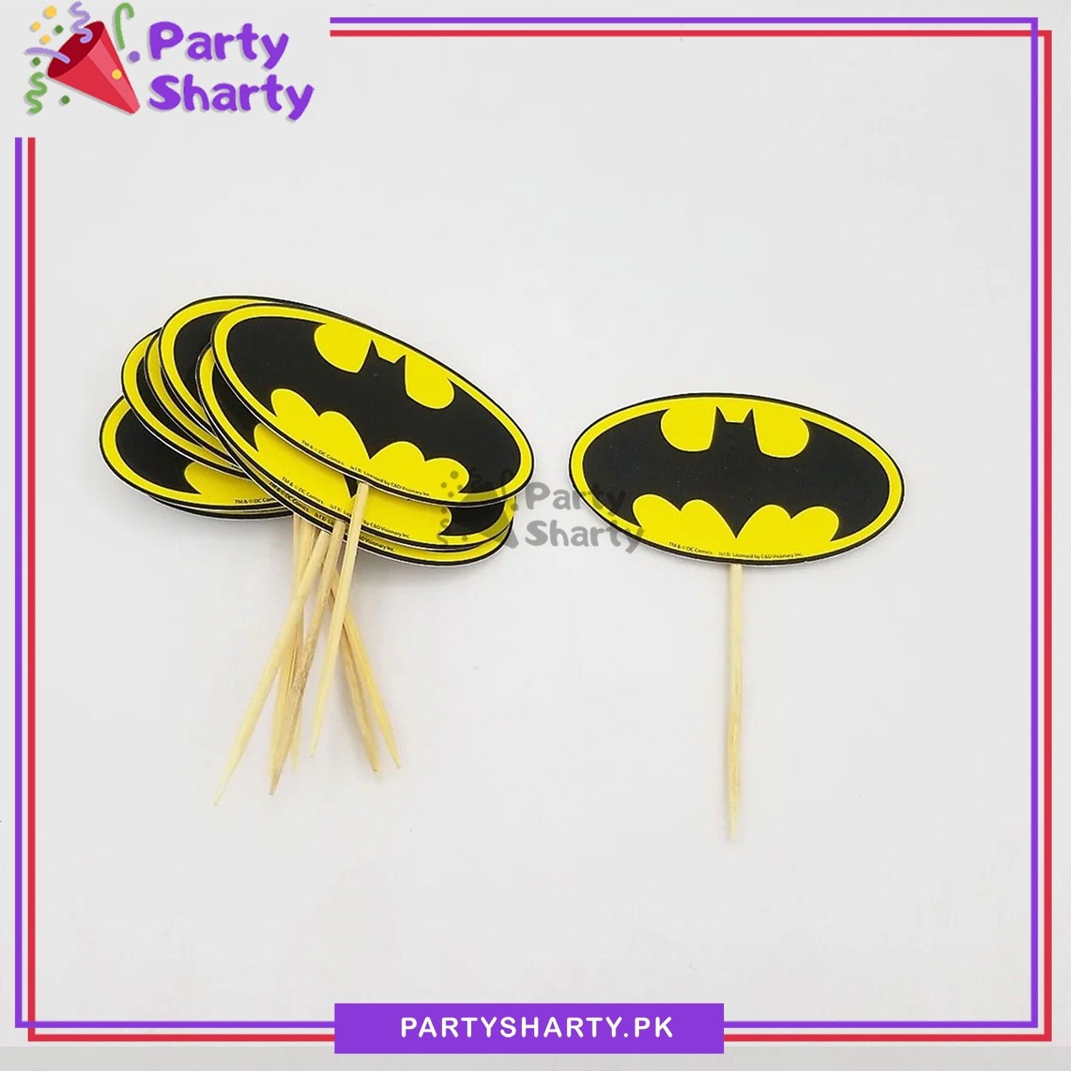 Batman Theme Cup Cake Topper for Batman Birthday Theme Party and Decoration