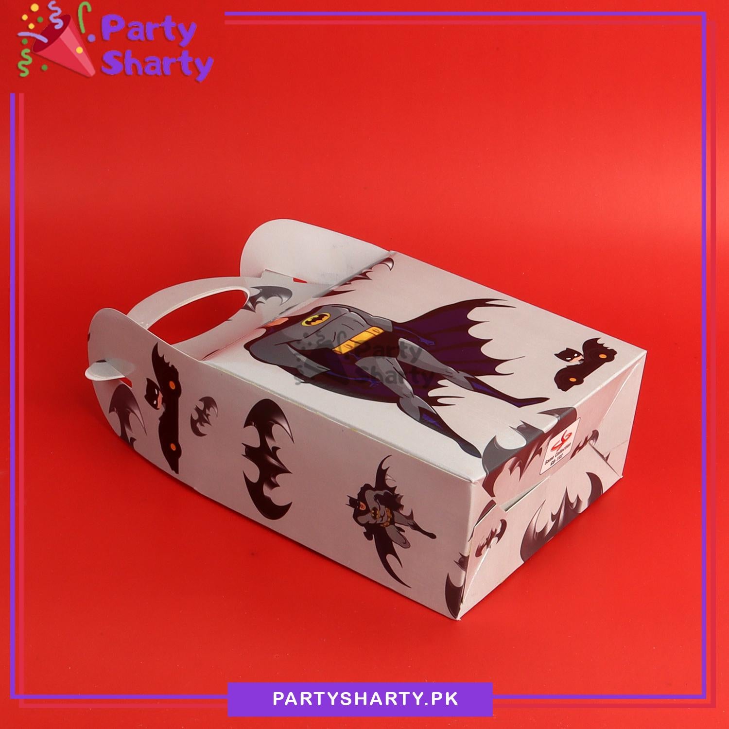 Batman Theme Goody Boxes Pack of 6 For Theme Birthday Decoration and Celebration