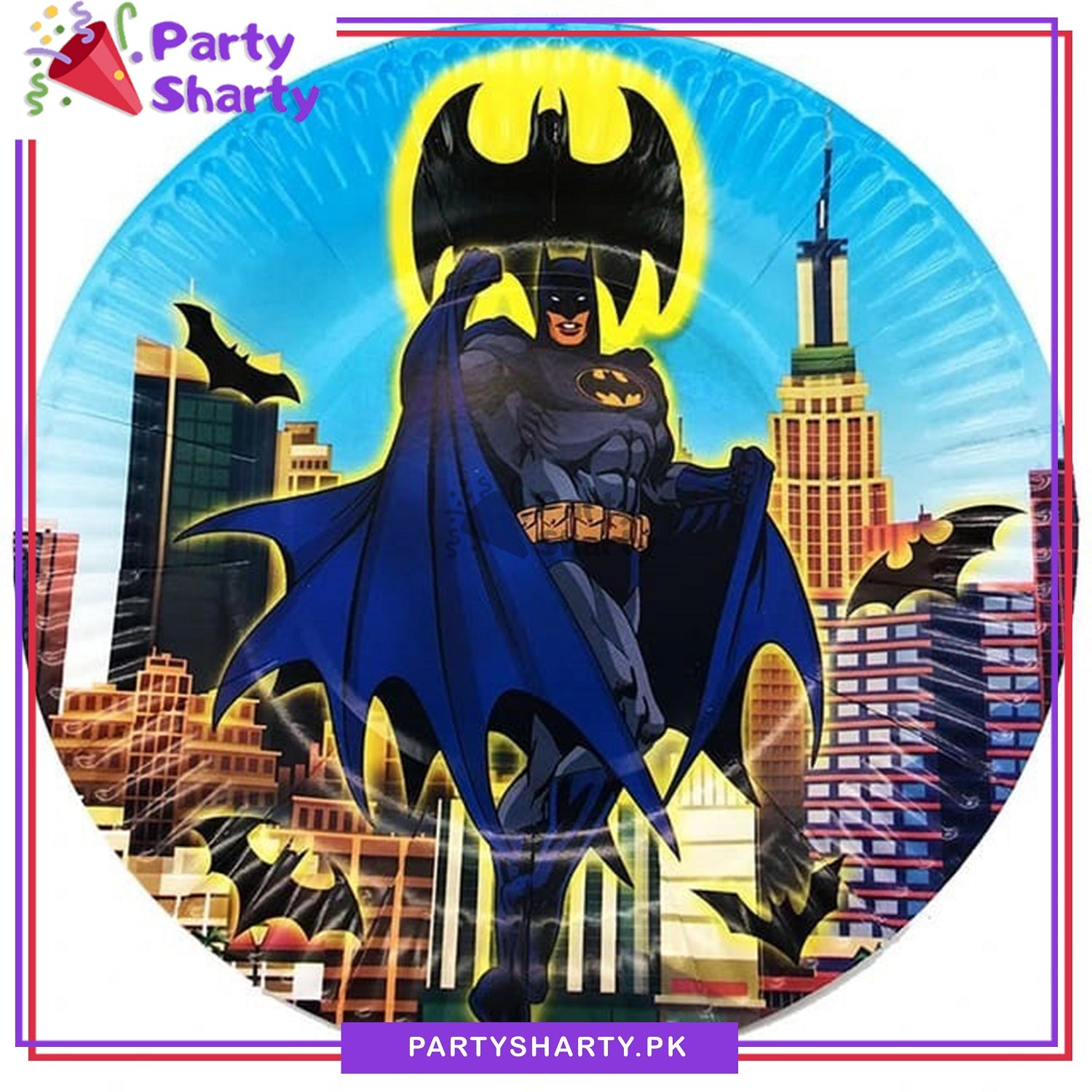 Batman Theme Party Disposable Paper Plates for Theme Party and Decoration