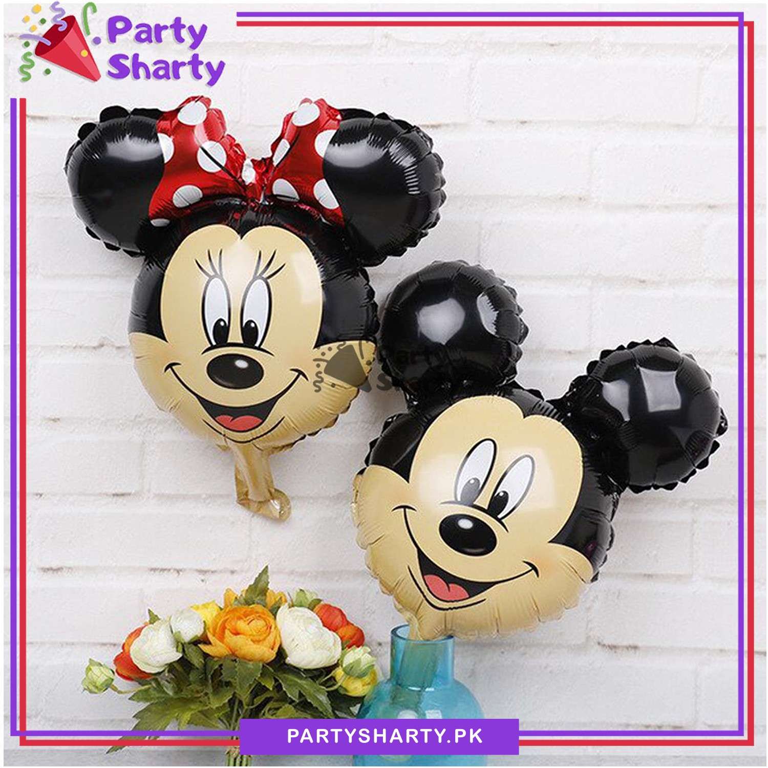 1 piece Mickey / Minnie Mouse Head Foil Balloon Kids Birthday Party Decoration Baby Shower Supplies Inflatable Balloons