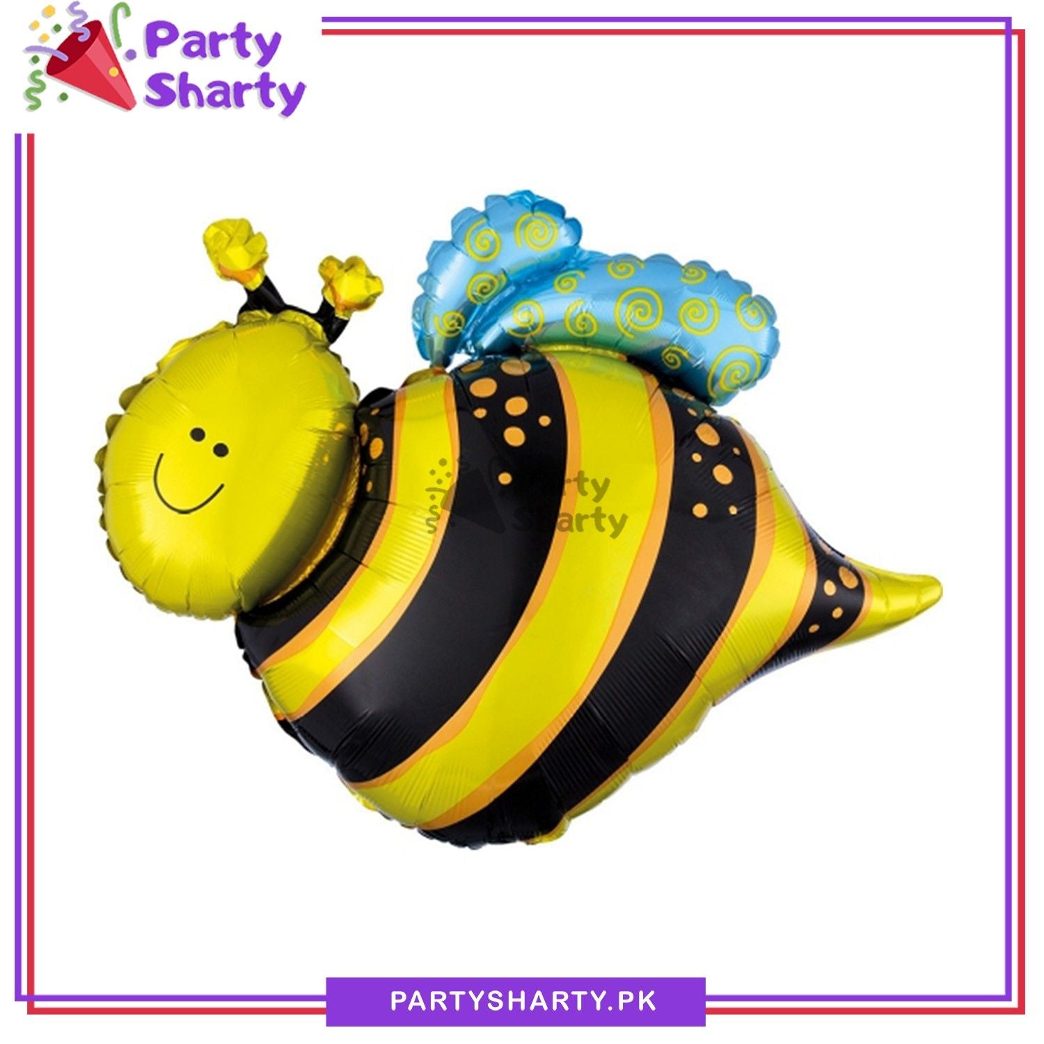 Cartoon Honey Bee / Bubble Bee Foil Balloon For Birthday Celebration (65x77cm)