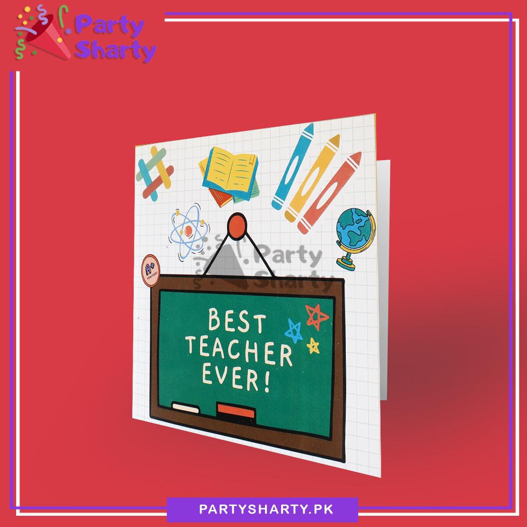 Best Teacher Ever Greeting Card For Teacher's Day Celebration