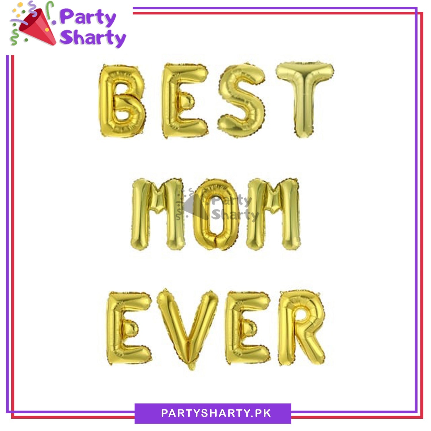 Best Mom Ever Foil Banner For Mother's Day or Birthday Party Decoration and Celebration