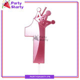 Pink Number Candle Crown Style For Party Decoration & Celebration