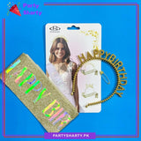 Birthday Girl Shiny Plastic Hairband With Sash for Birthday Event & Celebration