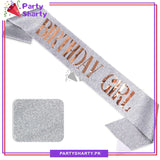 Birthday Girl Glittered Sash For Birthday Party Event and Celebration