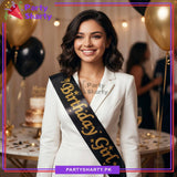 Birthday Girl Glittered Sash For Birthday Party Event and Celebration