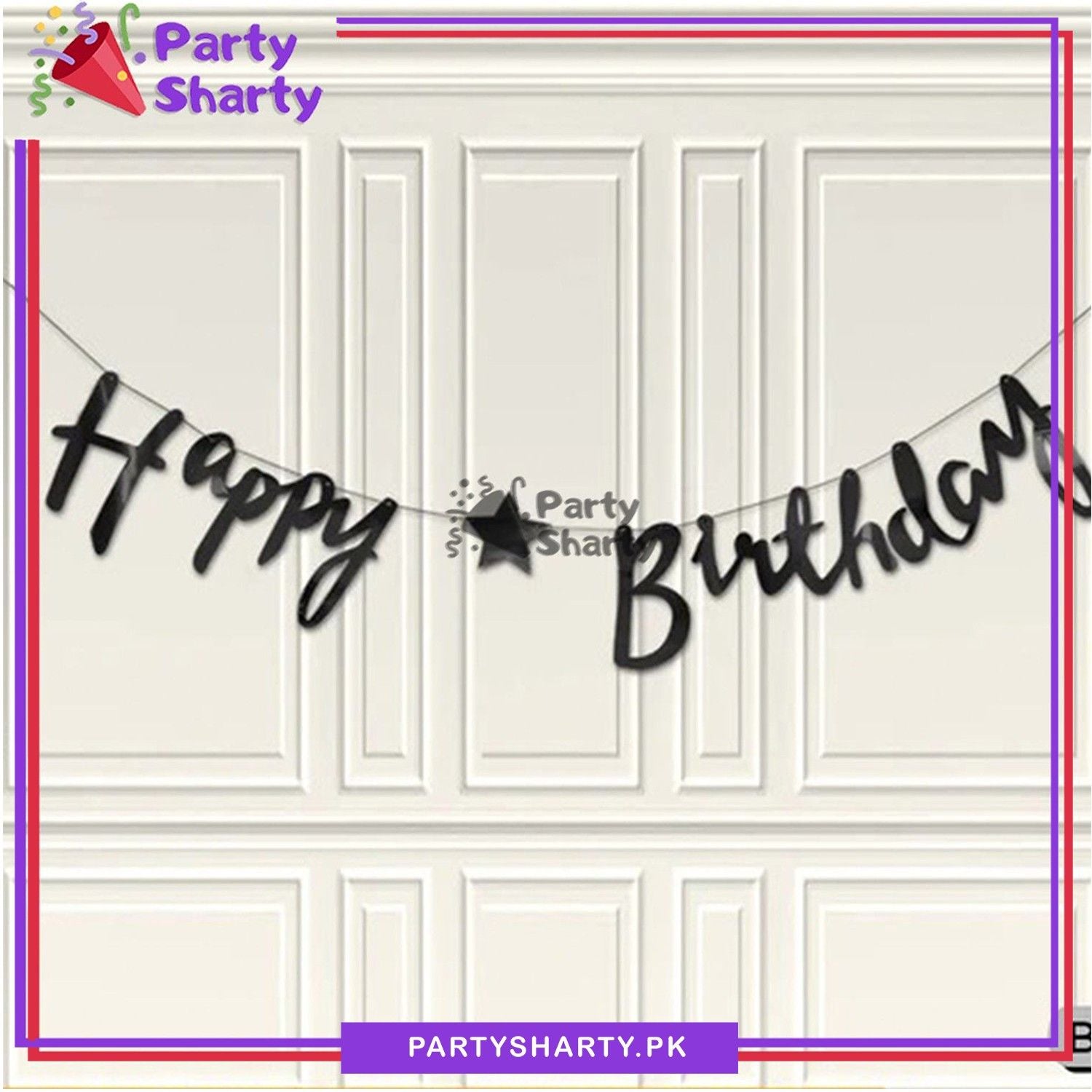 Happy Birthday Banner Bunting Garland for Birthday Parties and Decoration