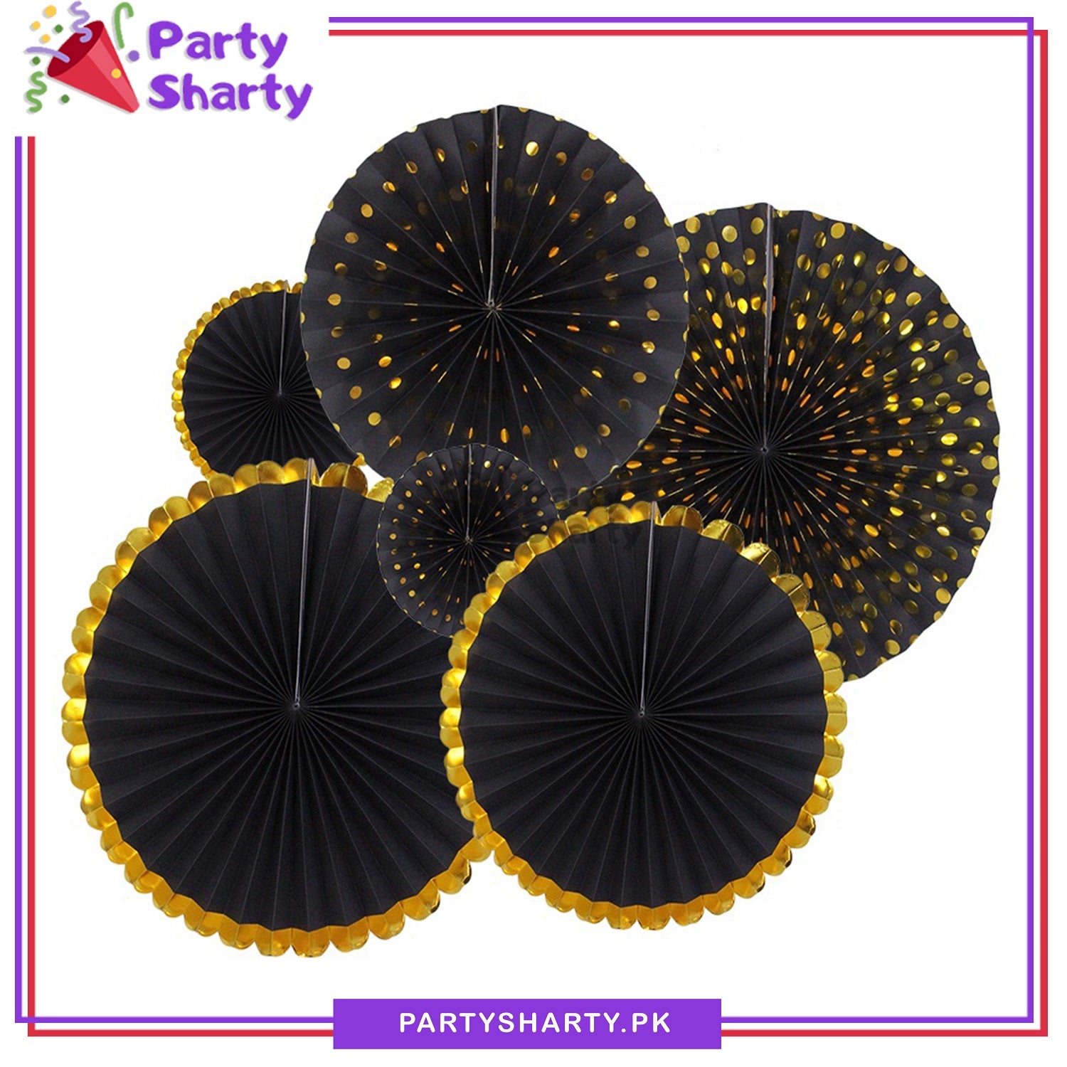 Paper Fan Set For Party Supplies and Decorations