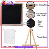 Black Color Felt Letter Board with 300+ Letters, Numbers & Symbols - Changeable Message Board with Small Wooden Easel Stand