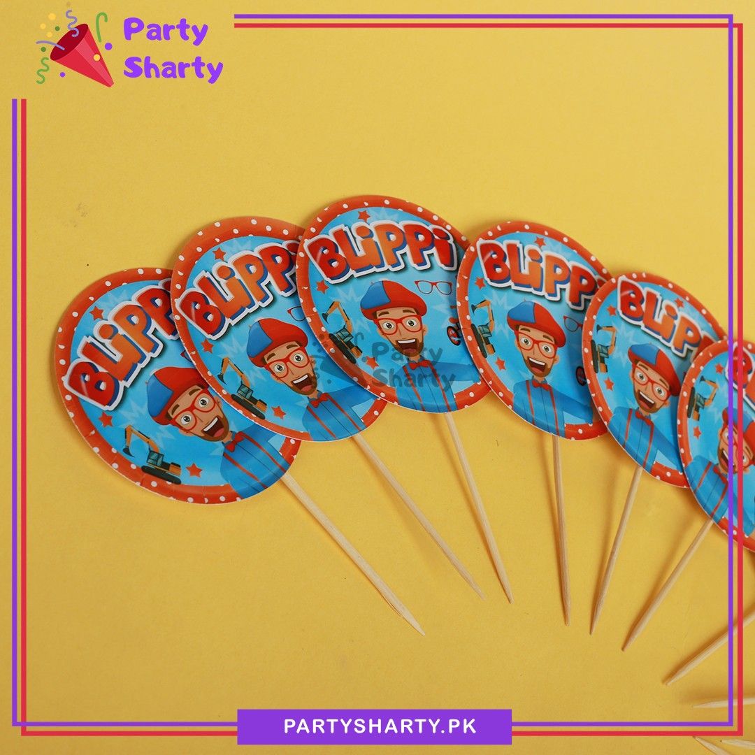 Blippi Theme Cup Cake Topper For Blippi Birthday Theme Party Decoration & Celebration