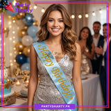 Happy Birthday Sash For Birthday Party Decoration and Celebrations