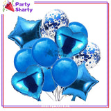 14 Pcs Confetti Decorative Party Balloons Set (Star, Heart Shaped & Confetti Filled Latex Party Balloons Set) For Birthday and Event