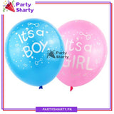 Pink / Blue Latex Balloons (Its a Girl / Its a Boy) for Decoration and Baby Shower Celebration (10 pcs)