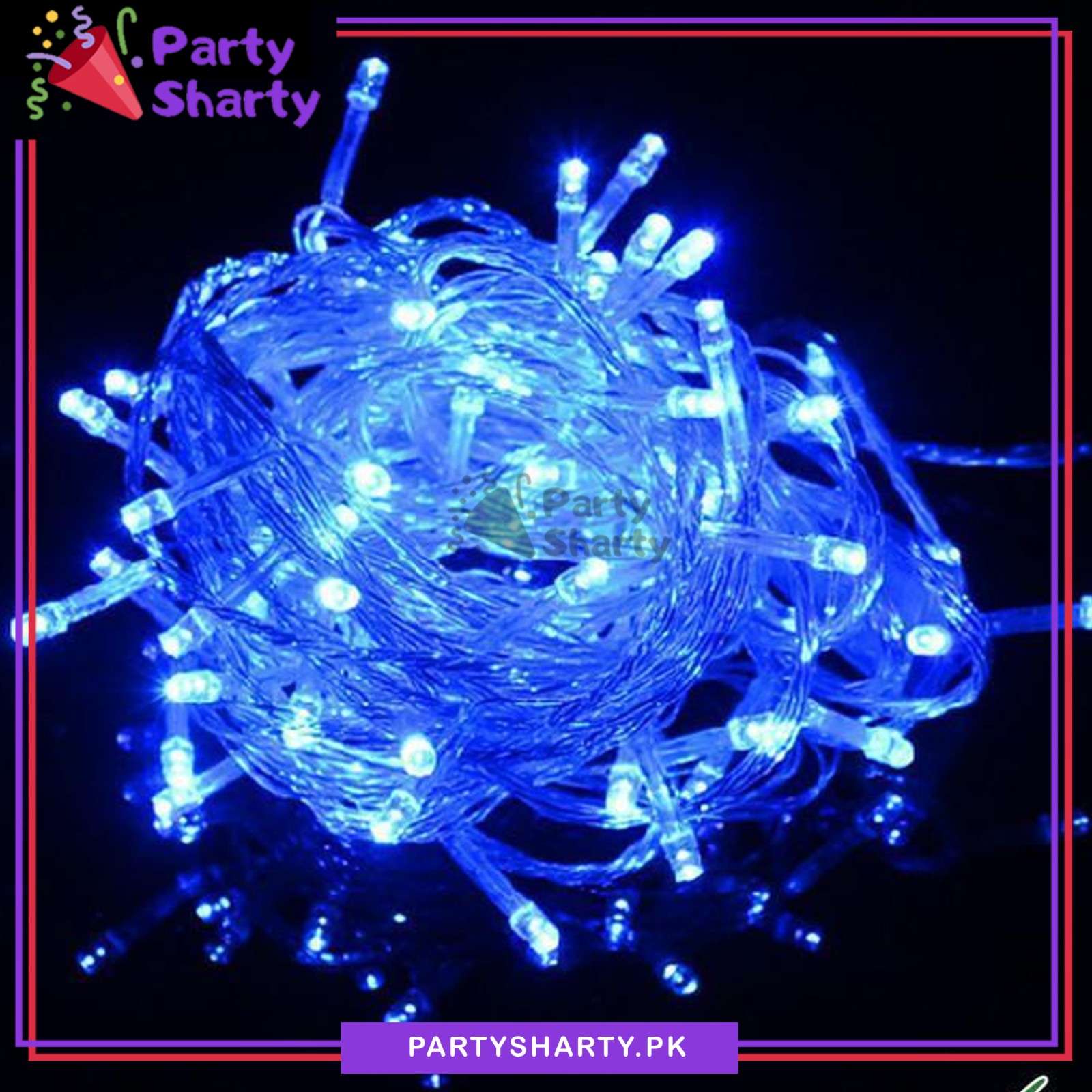 Blue Color Electric Operated Fairy Light - 18 Feet Length For Party Decoration & Celebration