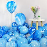 Marble / Agate Balloons Tie Dye Latex Balloons Multi Colors Marble Tie Dye Swirl Party Balloons For Party Decoration and Celebration
