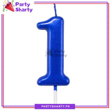 Number Candles Blue For Birthday, Anniversary Cake Decoration and Celebration