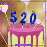 Number Candles Blue For Birthday, Anniversary Cake Decoration and Celebration