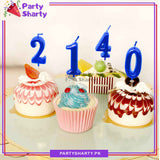 Number Candles Blue For Birthday, Anniversary Cake Decoration and Celebration