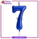 Number Candles Blue For Birthday, Anniversary Cake Decoration and Celebration