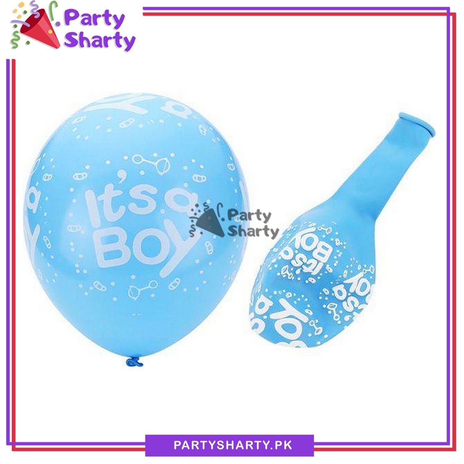 Pink / Blue Latex Balloons (Its a Girl / Its a Boy) for Decoration and Baby Shower Celebration (10 pcs)