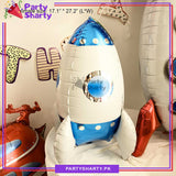 4D Large Rocket Shaped Foil Balloon For Space Birthday Party Theme