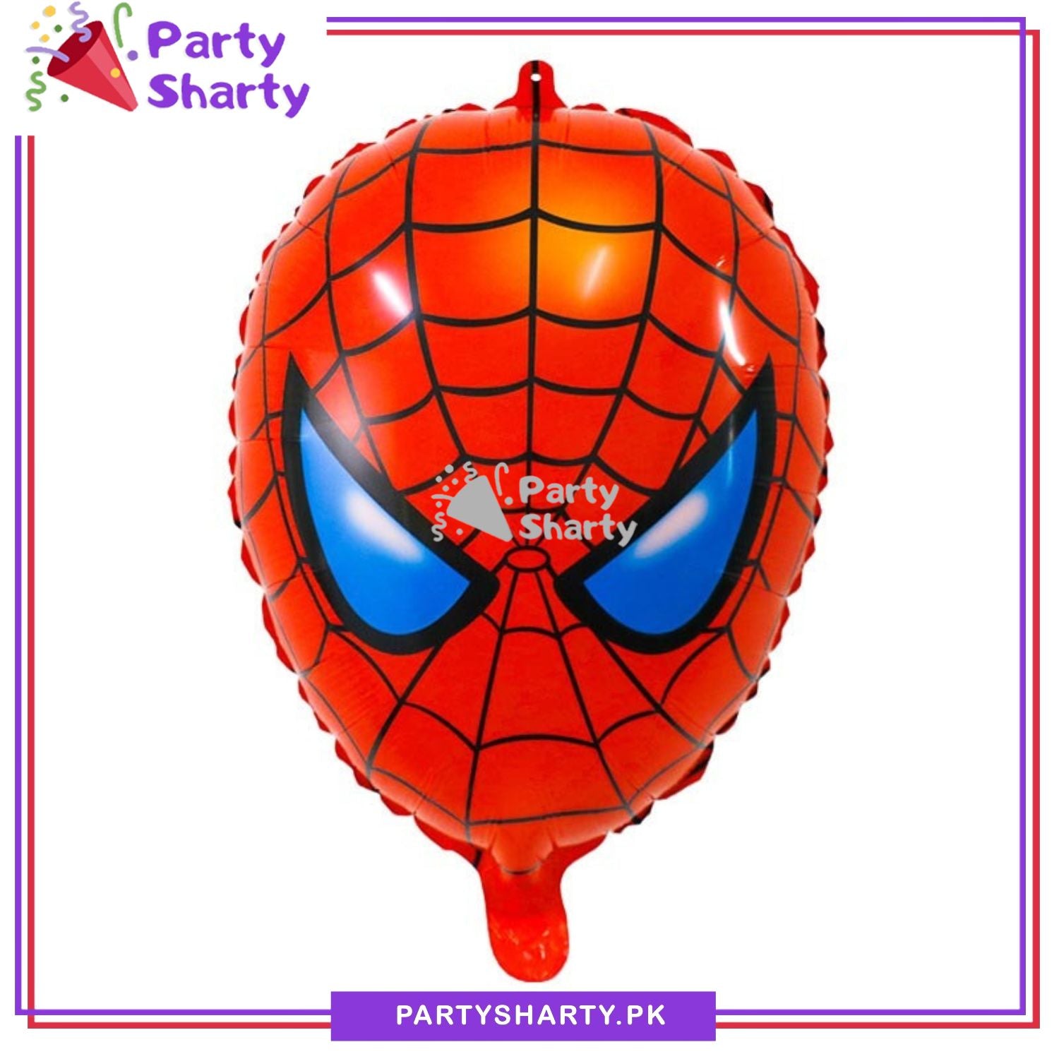 Blue Eyes Spiderman Head Shaped Foil Balloon for Theme Decoration and Celebration