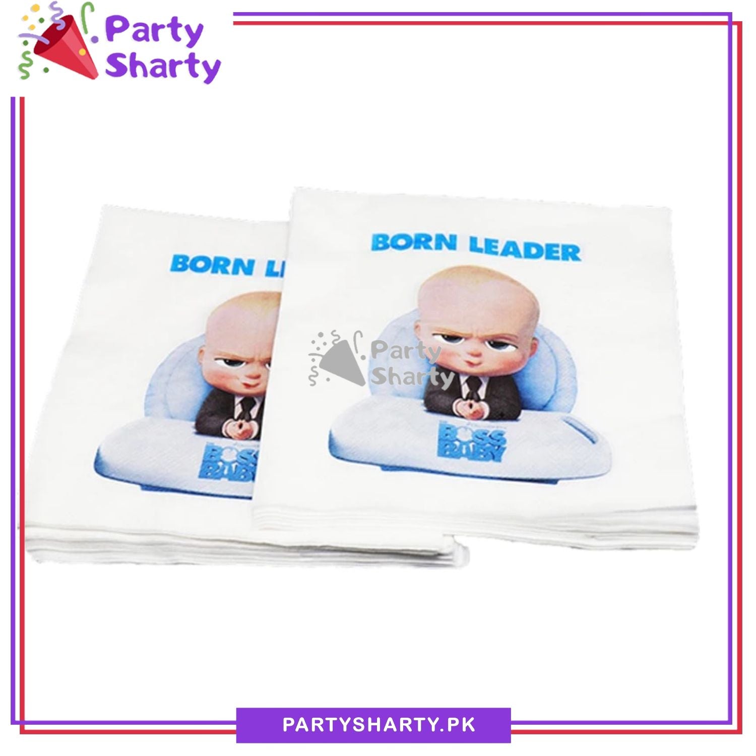 Born Leader Boss Baby Paper Napkins For Boss Baby Birthday Theme Party and Decoration