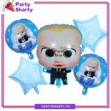Boss Baby Cartoon Foil Balloon Set - 5 Pieces