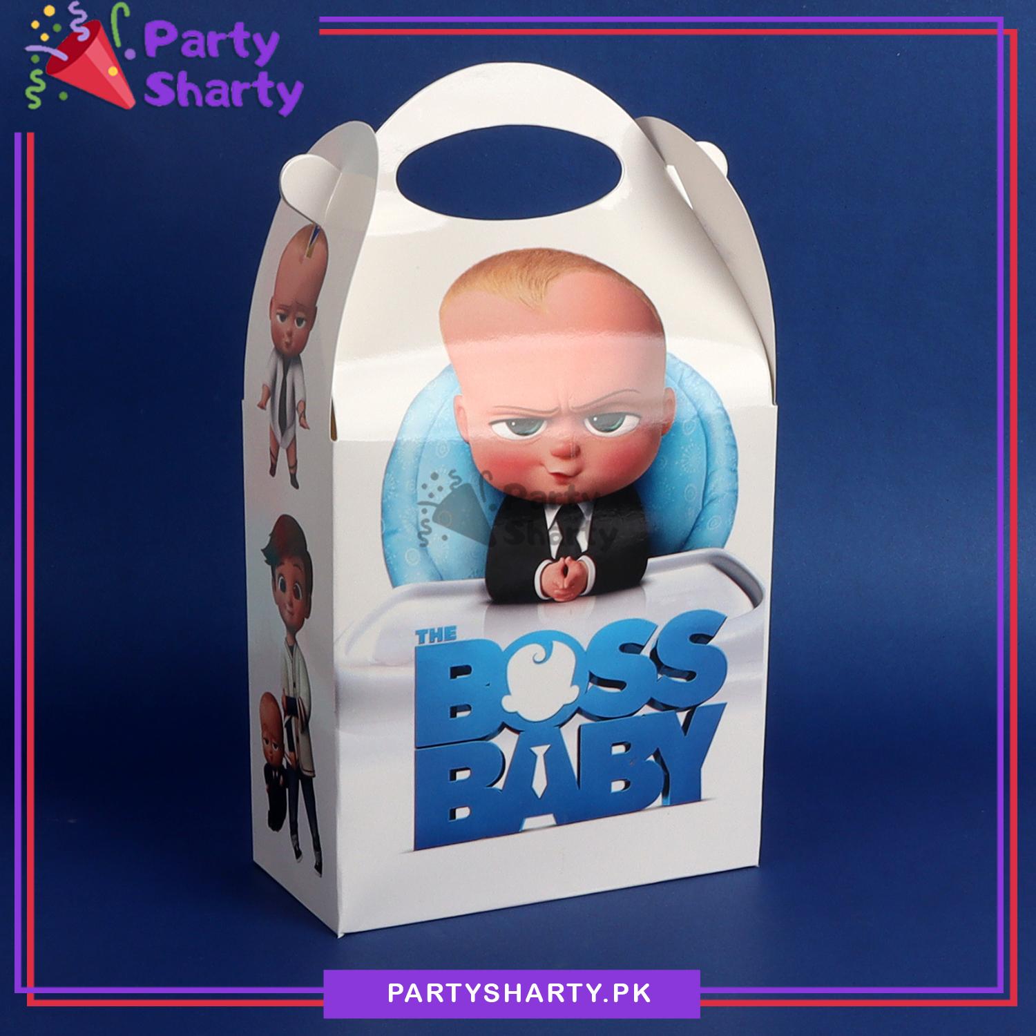 Boss Baby Theme Goody Boxes Pack of 6 For Theme Birthday Decoration and Celebration