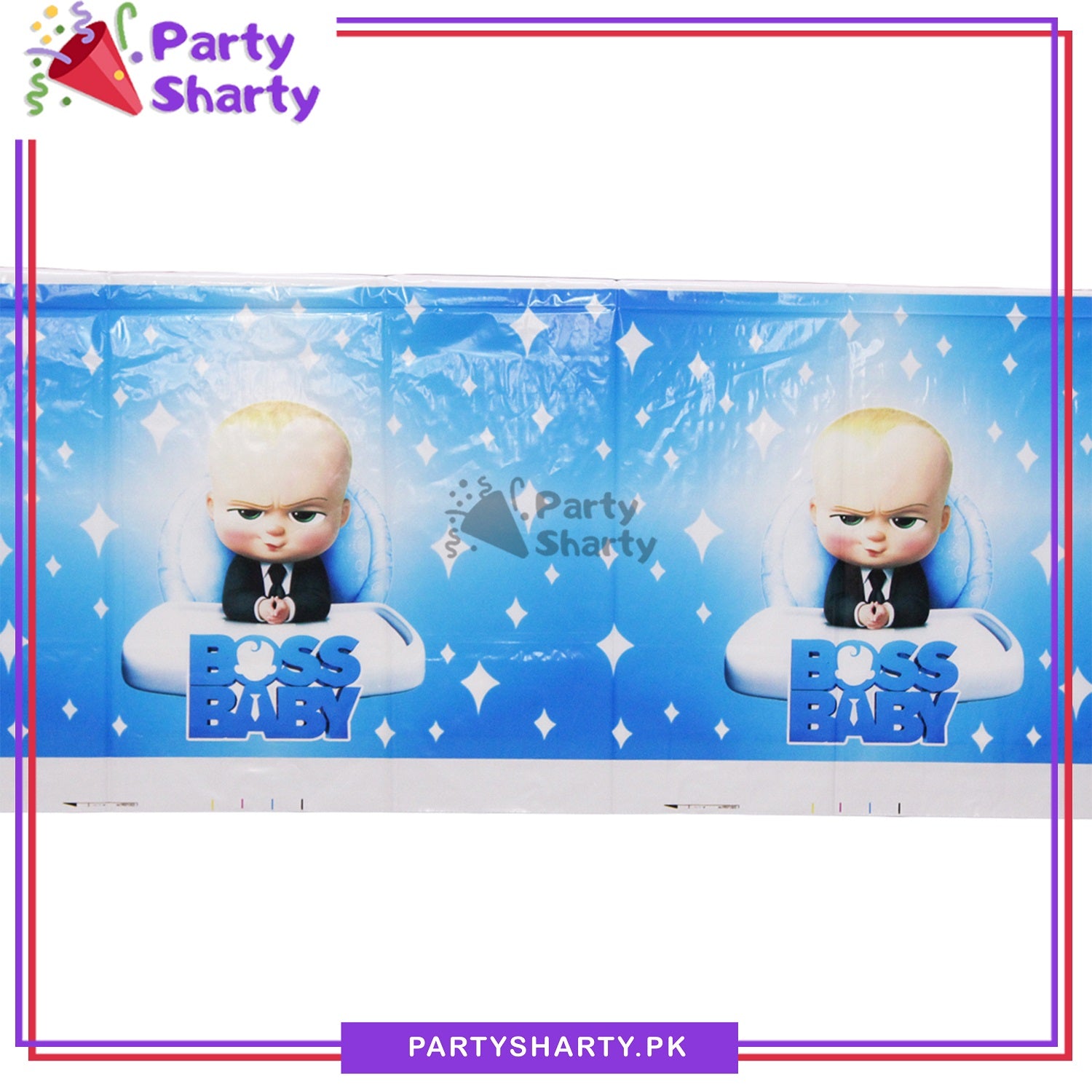 Boss Baby Theme Table Cover for Birthday Party and Decoration