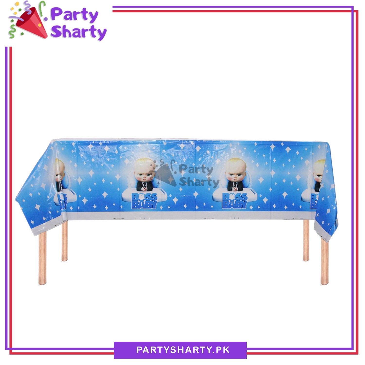 Boss Baby Theme Table Cover for Birthday Party and Decoration