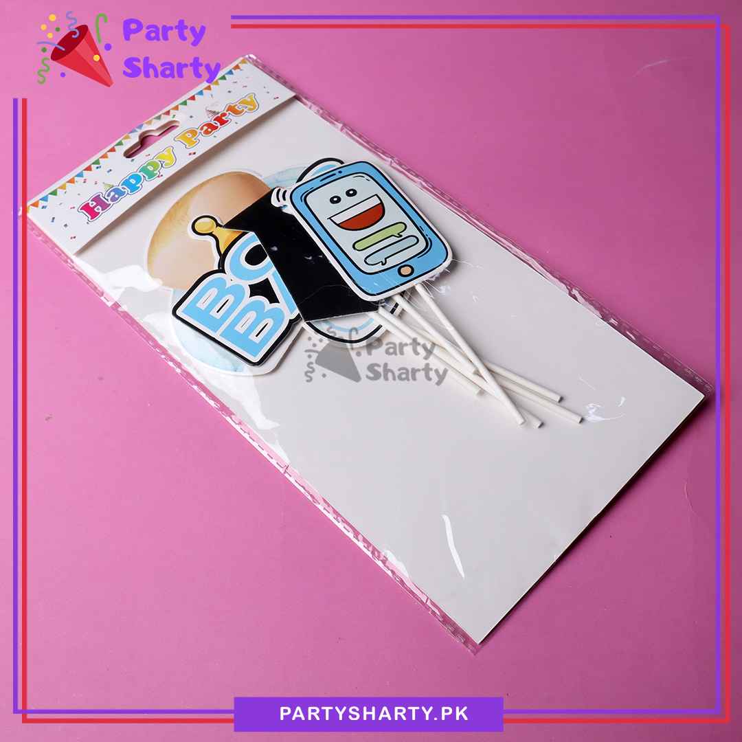 Boss Baby Theme Cake Topper Set of 6 for Boss Baby Theme Birthday Decoration and Celebration
