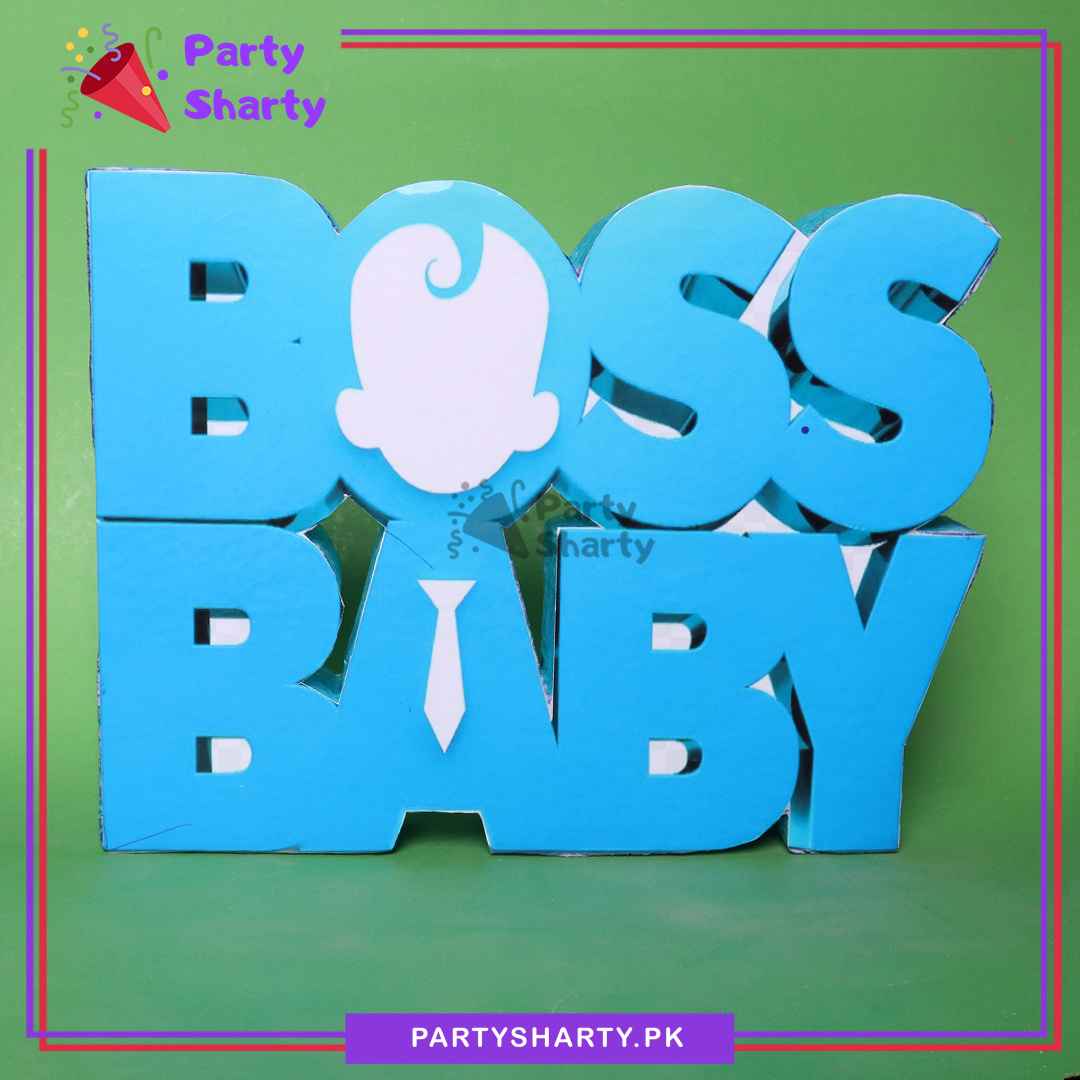 Boss Baby Title Thermocol Standee For Boss Baby Theme Based Birthday Celebration and Party Decoration