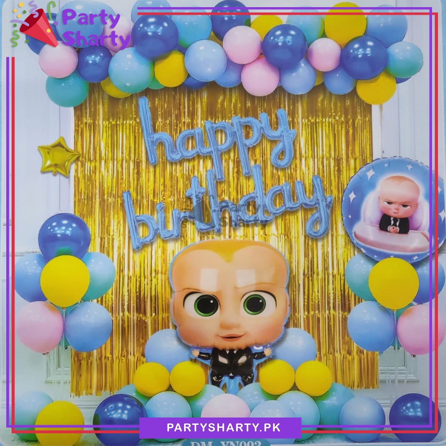 Cars cartoon theme Happy birthday balloon decoration set - card & flex  banner, foil and latex mix - LetsCelebrate.pk