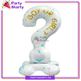 Girl or Boy Printed Question Mark Shaped Airloonz Colorful Aluminum Balloon For Baby Shower & Gender Reveal Party Decoration And Celebration