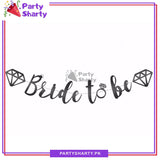 Bride to Be Scripted Banner Bunting For Bridal Shower Party Decoration and Celebration