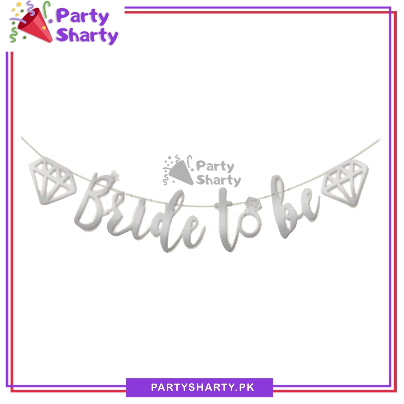 Bride to Be Scripted Banner Bunting For Bridal Shower Party Decoration and Celebration