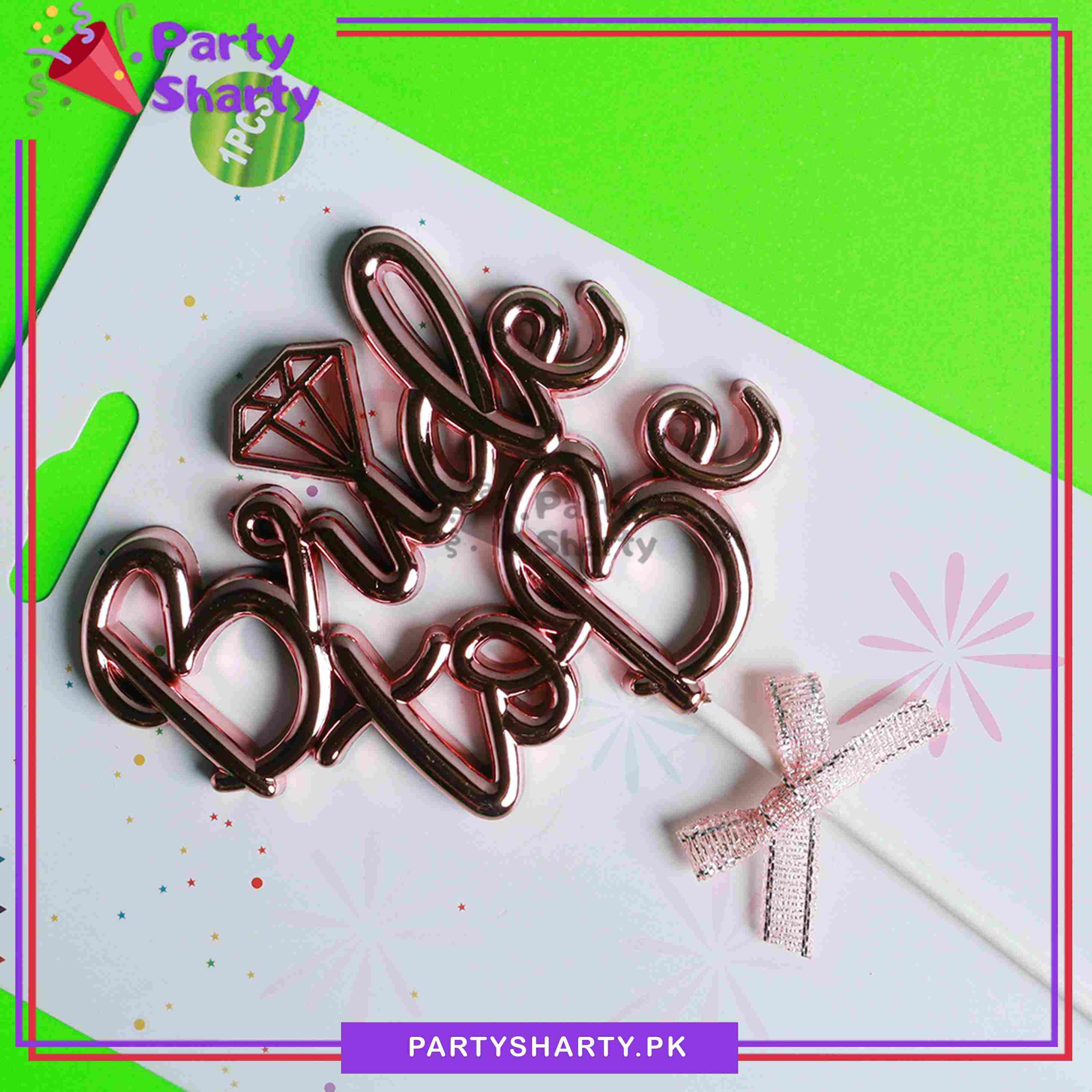 Bride to be Cake Topper For Bridal Shower Celebration Decoration Supplies