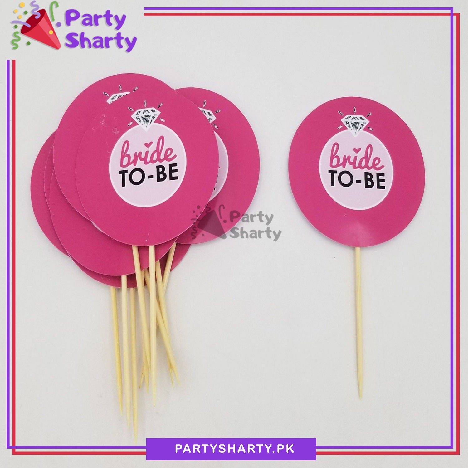 Bride To Be Theme Cup Cake Topper For Bride To Be Birthday Theme Party and Decoration