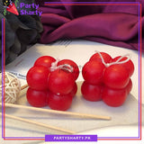 2pcs/Set Small Bubble Cube Soy Wax Scented Candles For Room Decoration