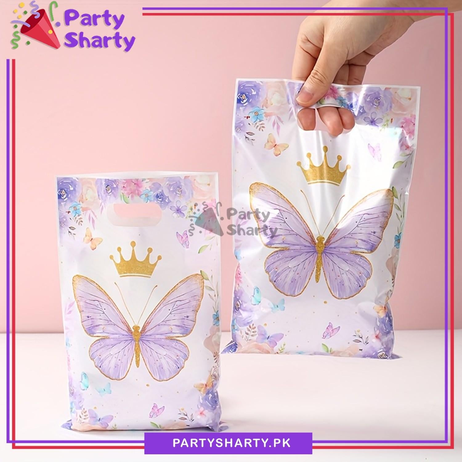 Butterfly Theme Goody Bags Pack of 10 For Butterfly Theme Party Gift Favor Bags