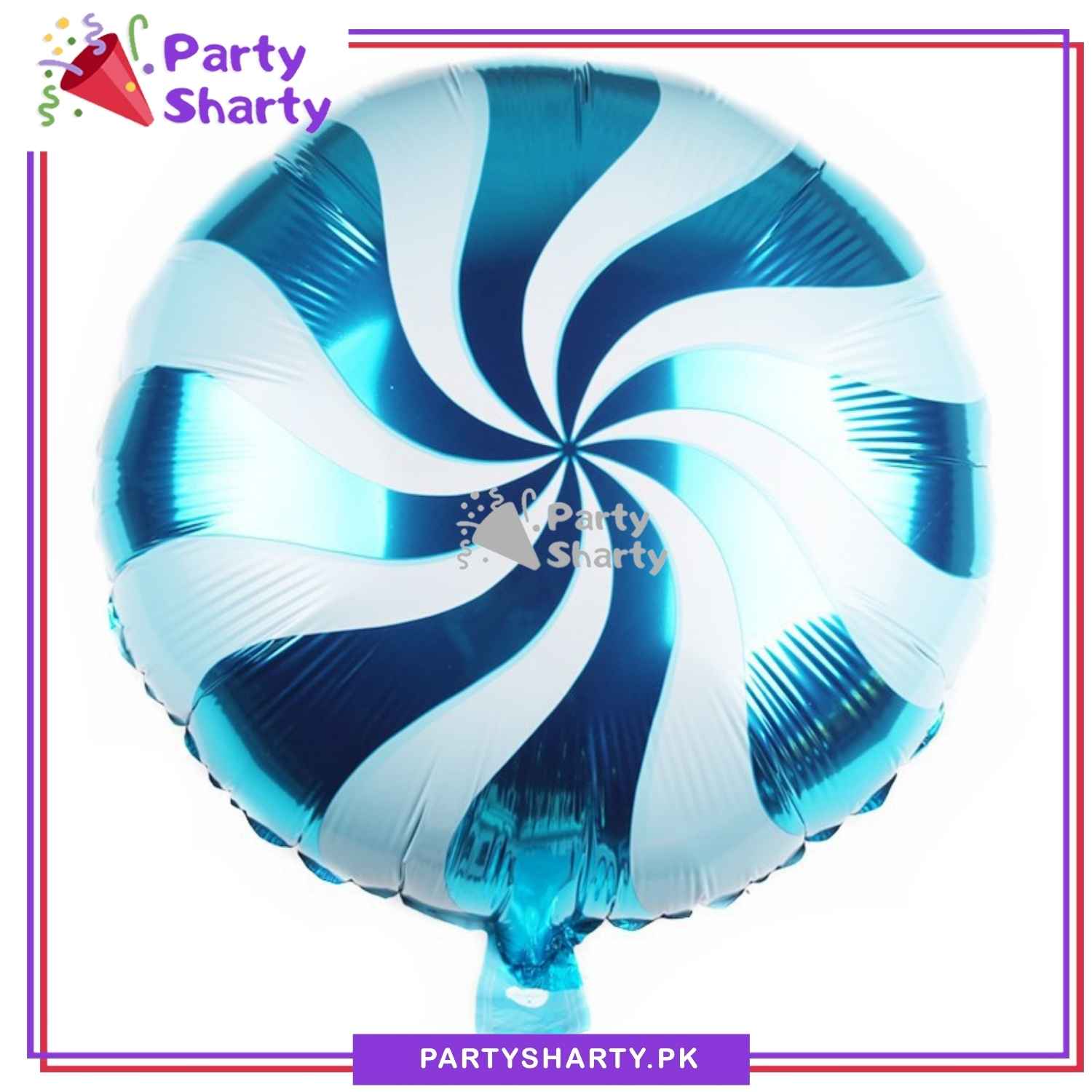 Candy Lollipop Round Shaped Foil Balloon for Candyland Theme Birthday Celebration and Decoration