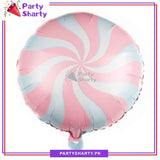 Candy Lollipop Round Shaped Foil Balloon for Candyland Theme Birthday Celebration and Decoration