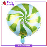 Candy Lollipop Round Shaped Foil Balloon for Candyland Theme Birthday Celebration and Decoration