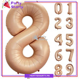 Caramel Number Foil Balloon - Jumbo Size (40 inches) for Birthday / Anniversary Party Decoration and Celebration