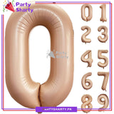 Caramel Number Foil Balloon - Jumbo Size (40 inches) for Birthday / Anniversary Party Decoration and Celebration